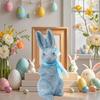 User Friendly Glittering Easters Rabbit Statue Colorful Portable for Holiday DIY Decorations Safe for Children