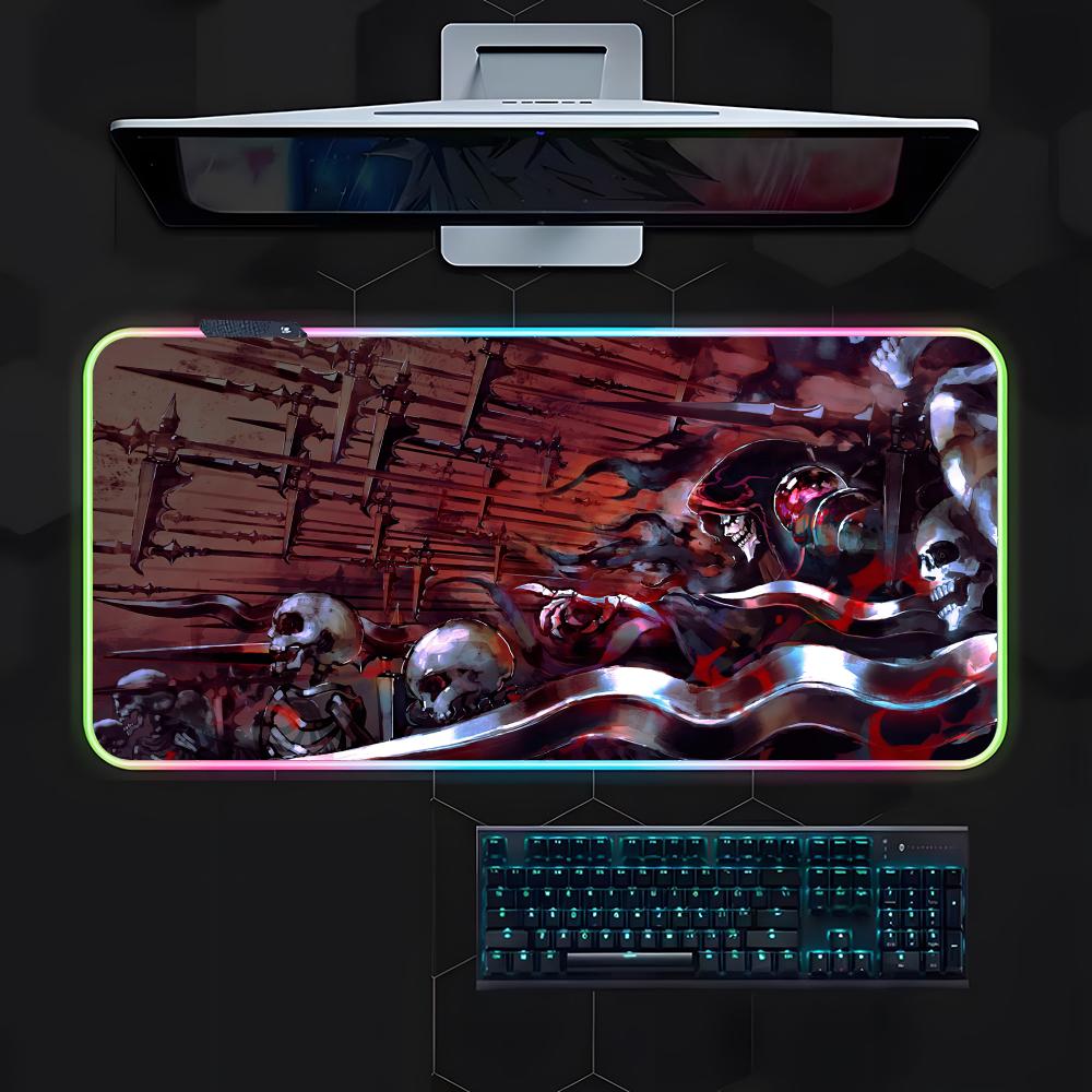 

OVERLORD Mouse Pad Gamer Luminescence Led Mouse Pad Gaming Table Rgb Deskmat Keyboard Pc Mousepad RGB600x300x3mm