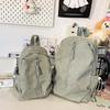 Schoolbag Student schoolbag Junior high school Korean version bear print texture backpack College style Campus class travel backpack