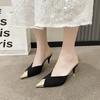Fashion Simple Hot Selling Shoes Woman 2025 Female Slippers Heel Pointed High Flat Thin Slides Sexy Pumps High-Heeled Shoes