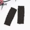 Knitted Arm Warmers for Women Ribbed Wrist Warmers, Stretchy Cable Fingerless Gloves, Lightweight Warm Sleeves Soft Mitten, Half Finger Autumn Winter