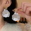 Silver Needle Exaggerated Design Flower Geometric Earrings Fashion Temperament Earrings Earrings Earrings High-end Versatile Earrings