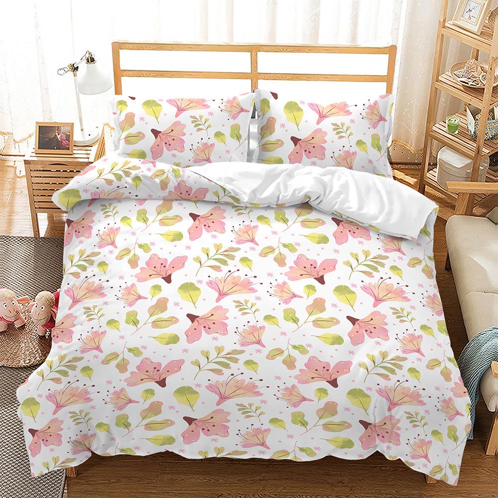 Quilt Cover Flower Floral Series Fresh 3D Quilt Cover Three-Piece Digital Kit