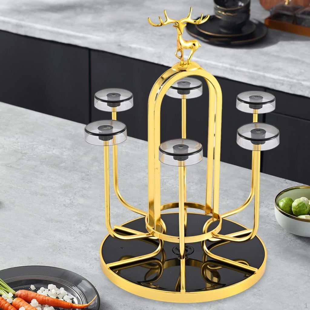 Cup Rack Stand Coffee Mug Holder Nonslip Display Drainer Draining for Drinkware Cafe Shop