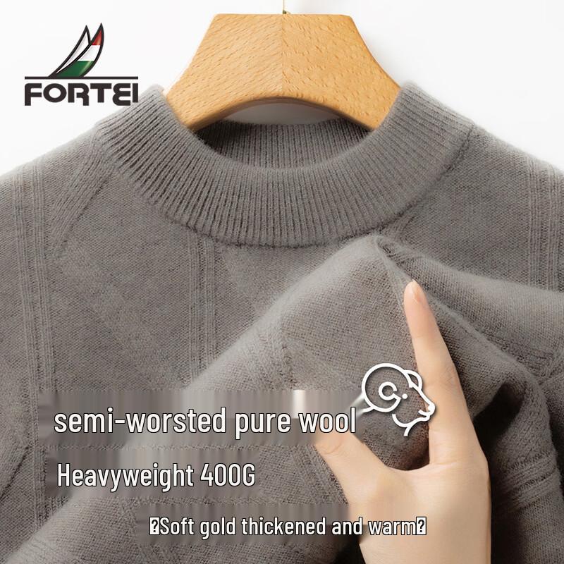 Men s 100% Merino Wool Round Neck Sweater 50