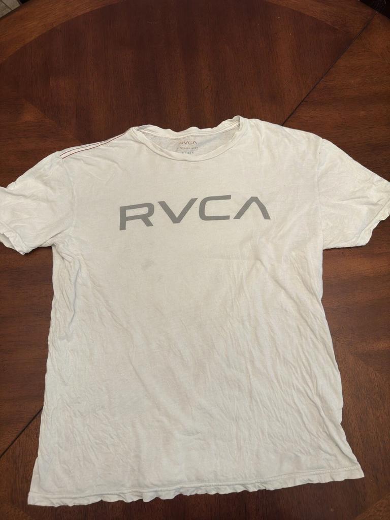 RVCA T Shirt Size S White Surf Skate