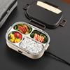 50W Portable Keep Warm Lunch Box with Storage Bag Household Food Grade Stainless Steel  Insulation Bento Box 27.5*20.3*9cm