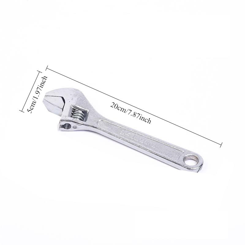 Large Open-end Adjustable Spanner Adjustable Wrench Hand Tool Heavy Duty Adjustable Wrench Multi-purpose Wrench for Bathroom Use