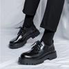Leather Shoes Men Casual Business British Platform Soft Bottom Derby Shoes Men Black Wedding Party GroomHigh Quality Dress Shoes