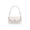 Millie Canvas Leather Shoulder Bag , Handbag , Shoulder Bag Women's Ivory Gray / Glacier White (Unisex) Shoulder Bags CE639 SVVS5