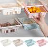 Kitchen Fruit Food Storage Box Plastic Clear Fridge Organizer Slide Under Shelf Drawer Box Rack Holder Refrigerator Drawer