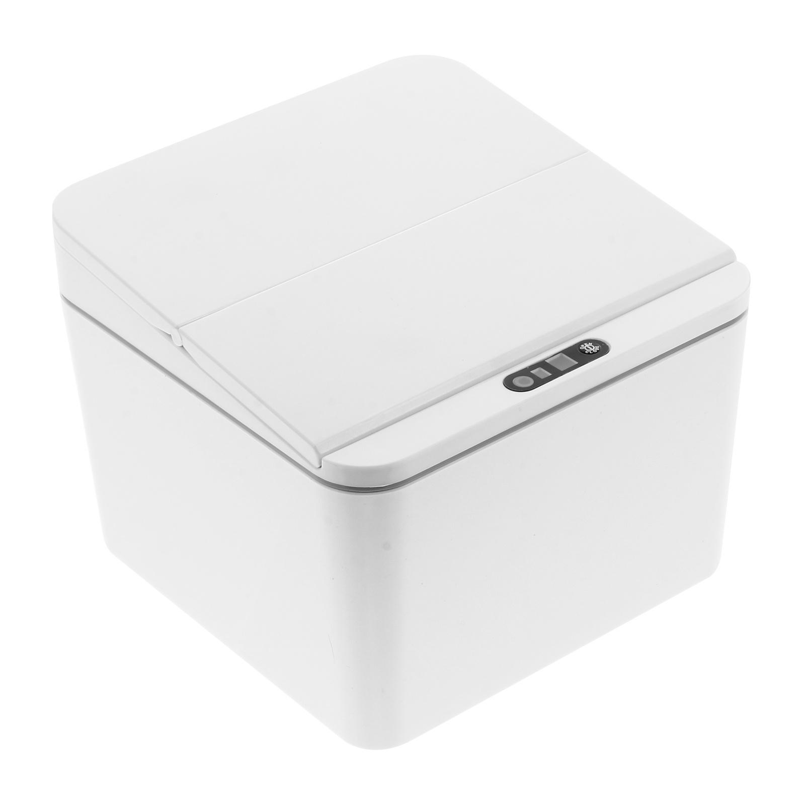 

1Pcs Electric Trash Bin Tissue Box Snack Organizer Intelligent Sensor Car Storage Elegant Design Multiuse Container 17.5X17.5cm