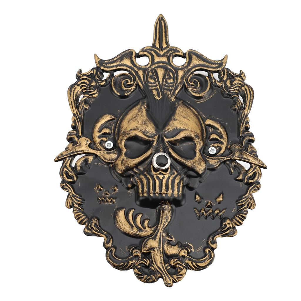 Totenkopf Türklingel Metall Retro Farbe Dekorativ Gruselige Skelett Türklingel Türdekoration für Festival