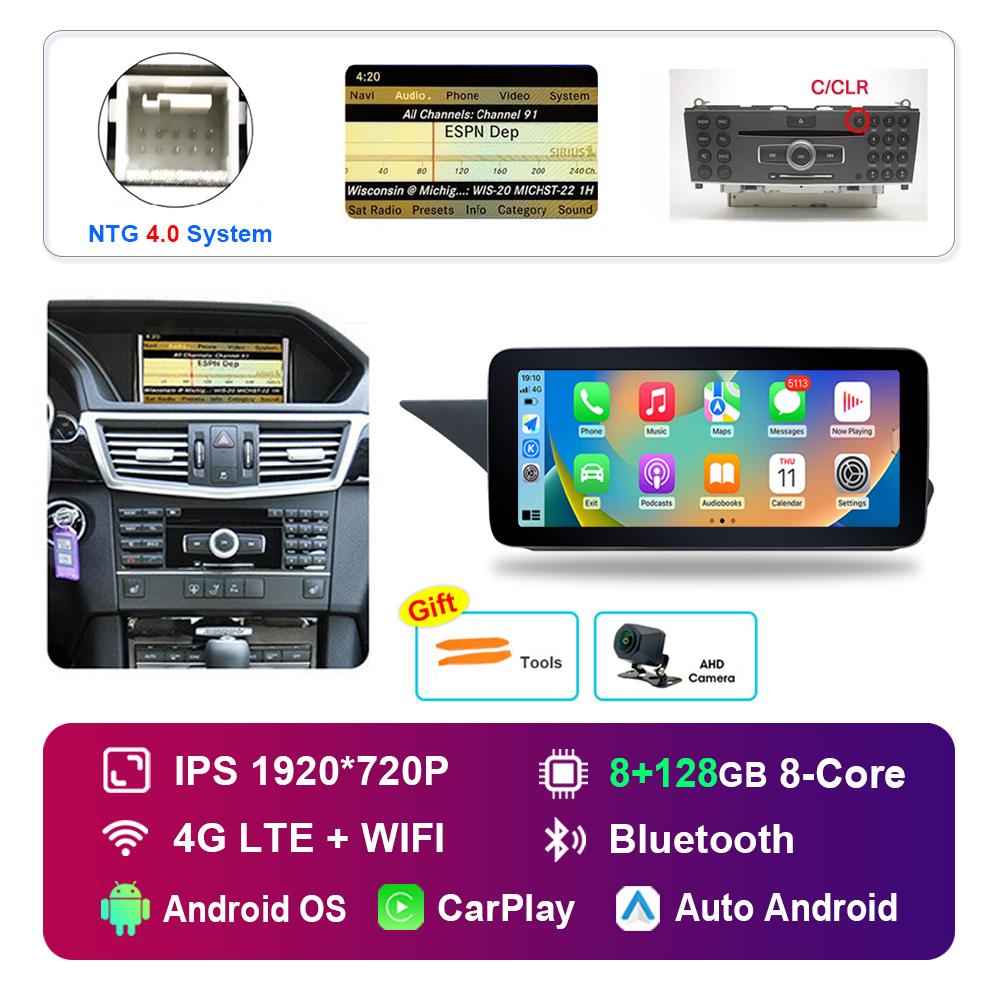10.25 Inch for Mercedes Benz E Class W212 2009 - 2015 NTG 4.0 4.5 System Android Car Radio Multimedia Player GPS HD Touch Screen
