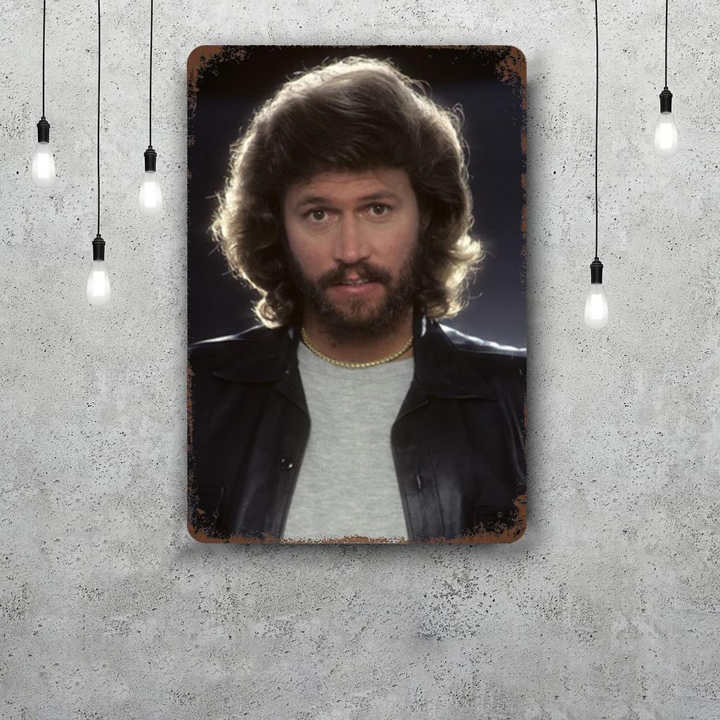 Maurice Gibb Classic Poster Rusty Metal Plaque Retro Decorative Plate Bar Man Cave Garage Club Metal Sign Wall Decoration