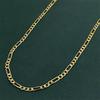 Gold Color Width 4mm Italian Craft Handmade Necklace For Both Women And Man Chain