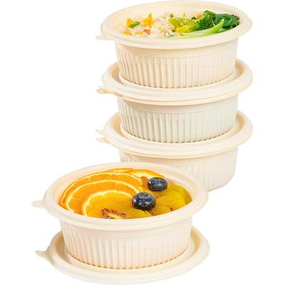 Eco-Friendly Corn Starch Disposable Meal Prep Containers with Lids