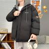 Fake Two-piece Padded Jacket Boys Brand Teen Splicing Flow Winter Thickened Padded Jacket Hooded Padded Jacket
