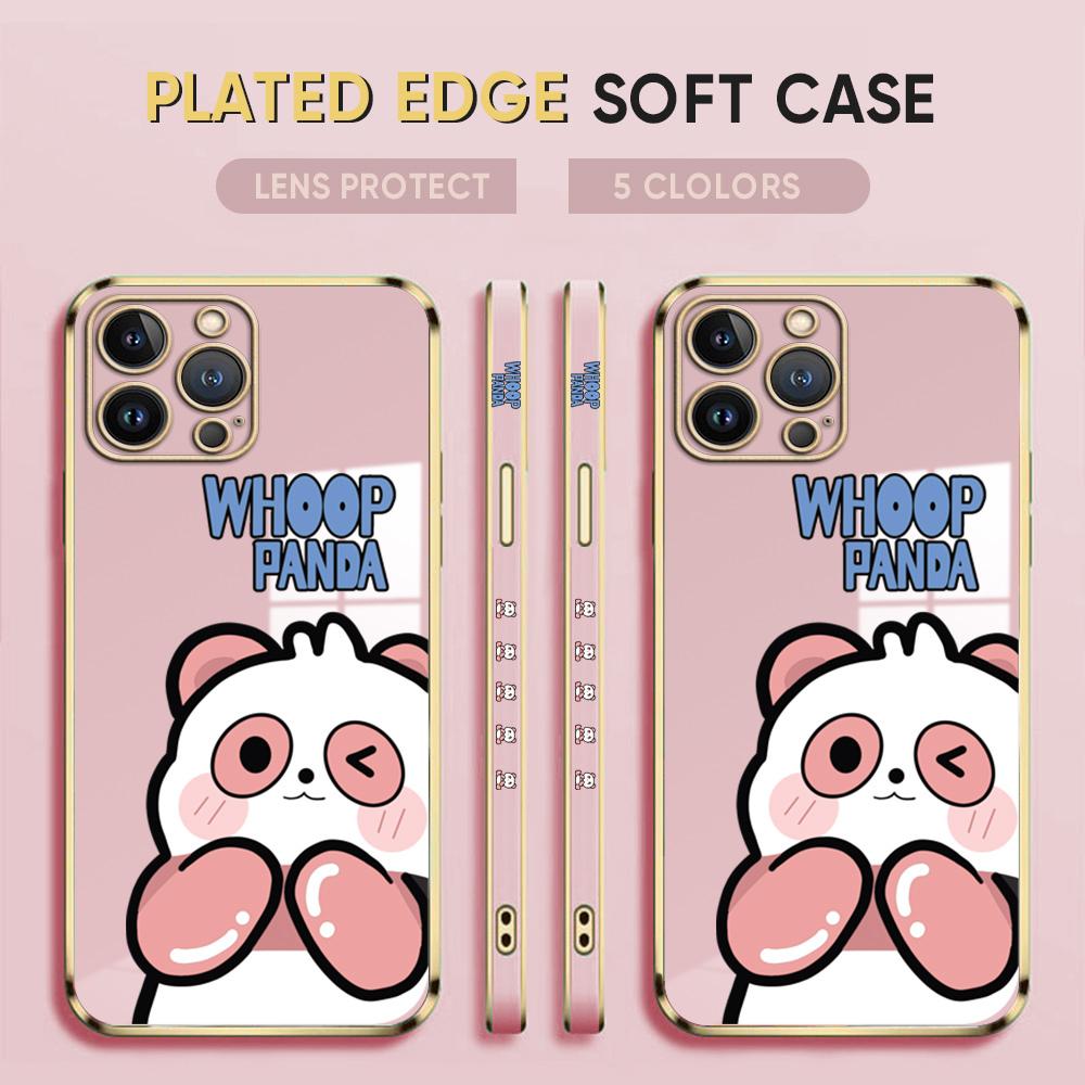 

Чехол для телефона с милым рисунком панды для iPhone 11 13 15 Samsung Galaxy A52 Xiaomi Redmi 12C Note 10 Pro Oneplus, мягкие чехлы для смартфонов iPhone 7/iPhone 8/SE 2020/SE 2022 розовый