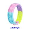 Mondo Silicone 1pz Stili Corti Pops Bolle Braccialetto Decompressione Giocattolo Sollievo Stress Colorato Braccialetto Silicone Adulti Bambini Giocattoli