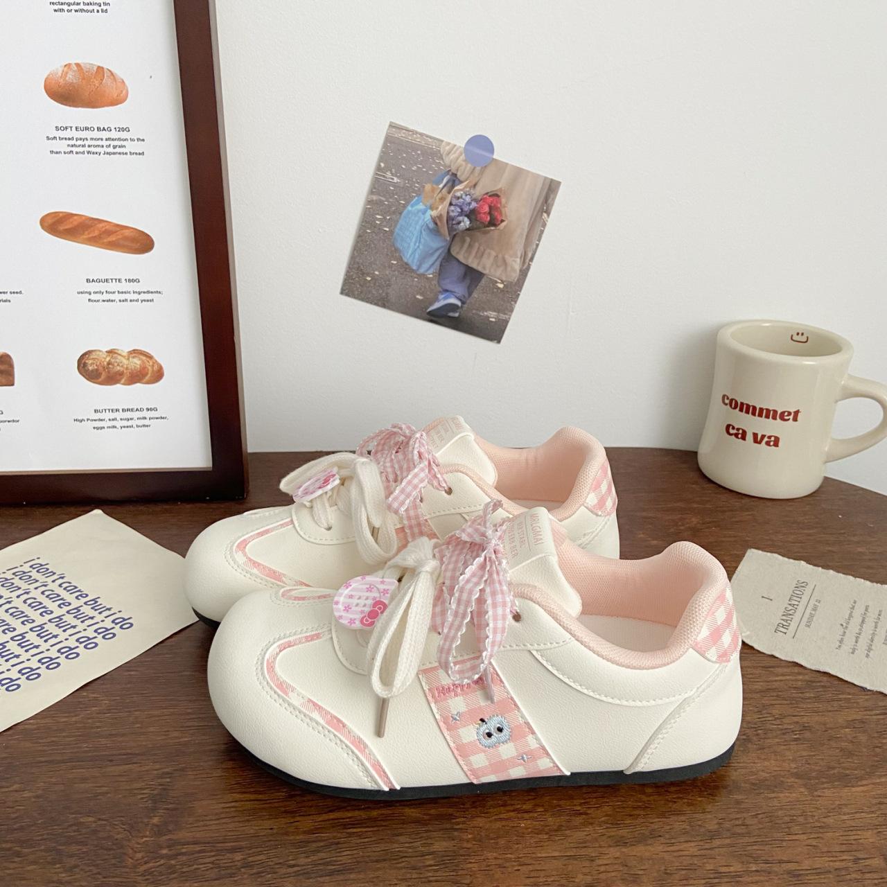 

Розовые дутые туфли на платформе женские уродливо-милые 2025 лето новая шикарная нишевая дизайнерская корейская версия студенческие спортивные маленькие белые туфли 30 розовый