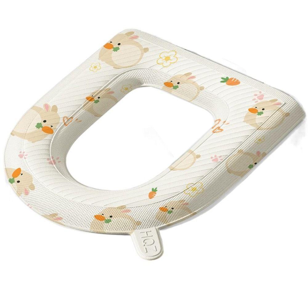 Waterproof Toilet Seat Cushion With Handle Toilet Pad Universal Cute Toilet Seat Cover  Lavatory
