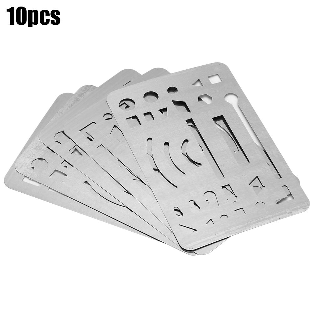 10 Stück 27 Löcher Löschschild Mehrzweck-Konstruktionszeichnungsvorlage Musterlineal