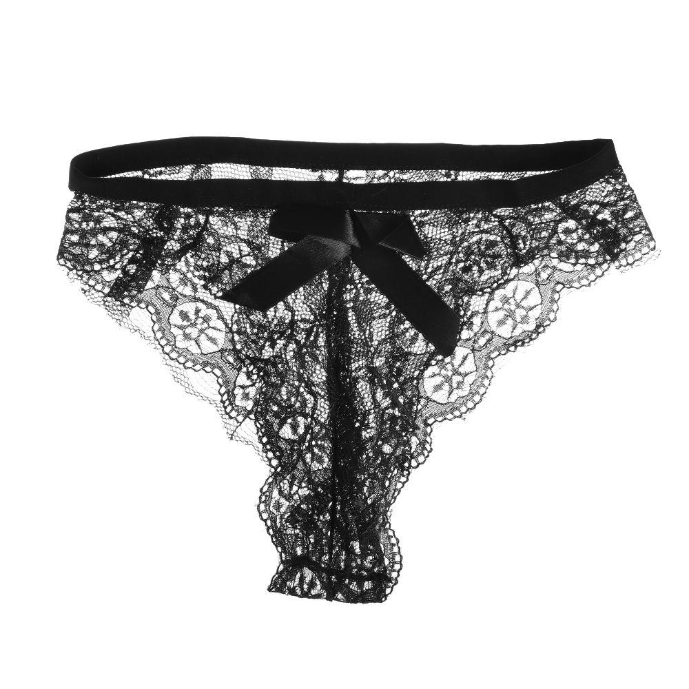 Lingerie Sexy Underpants Lace Flowers Hollow Bow Panties Women's Underwear G String Thong