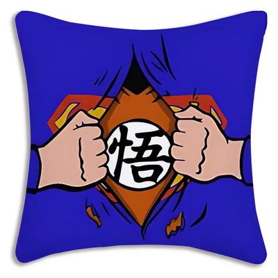 Anime Dragon Balls Z Goku Kawaii Obliečky na vankúše Kreslená pohovka Dekoratívny domov Obojstranná potlač Krátky plyš Roztomilá obliečka na vankúš