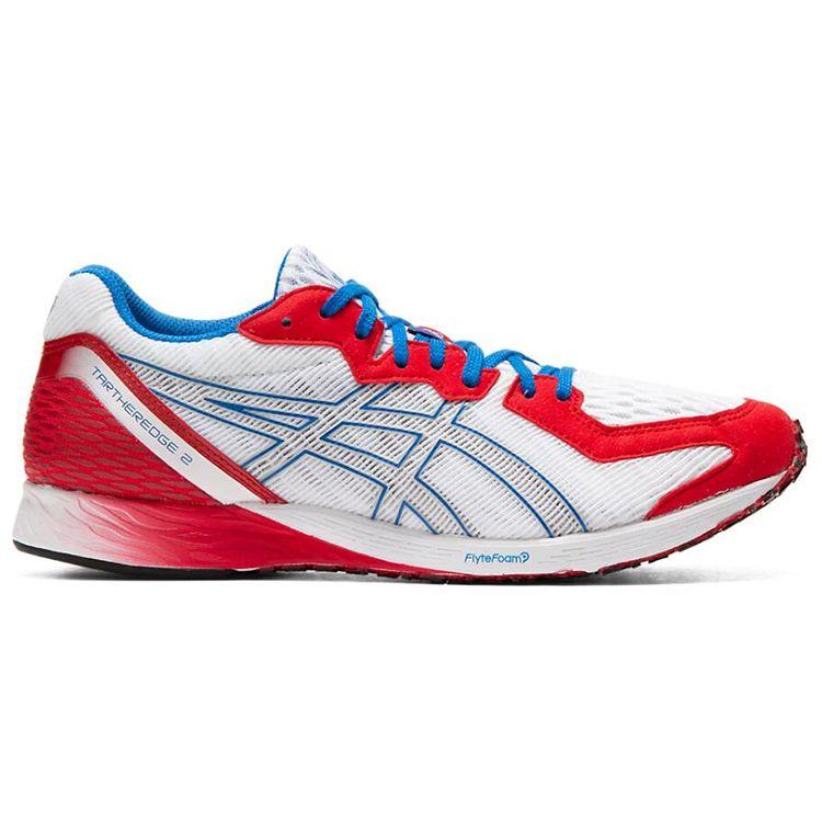 Asics Tartheredge 2 Comfortable Versatile Fabric Synthetic Leather Low-Top Casual Running Shoes Men sneaker White Blue 1011B117-100
