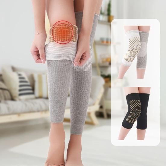 1 Pair Mugwort Acupressure Knee Sleeves Self Heating Compression Knee Sleeves Acupressure Elastic Knee Wrap for Men Women