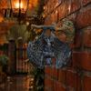 Festive Holiday Decor Halloween Bat Figurine, Resin Hanging Sculpture, Gothic Upside Distressed Retro Down Statue for Outdoor Garden Tree Yard Spooky