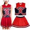 Takerlama RCH Printed Cheerleader Uniform Bring It On Cosplay Women's Fancy Dress Tank Top Mini Skirt Halloween Costume Clothes