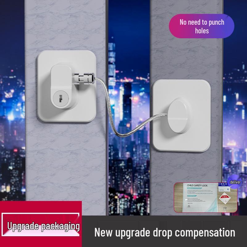 Child-Safe No-Drill Multifunctional Lock: For Windows, Fridges, Drawers, Cabinets, Toilets