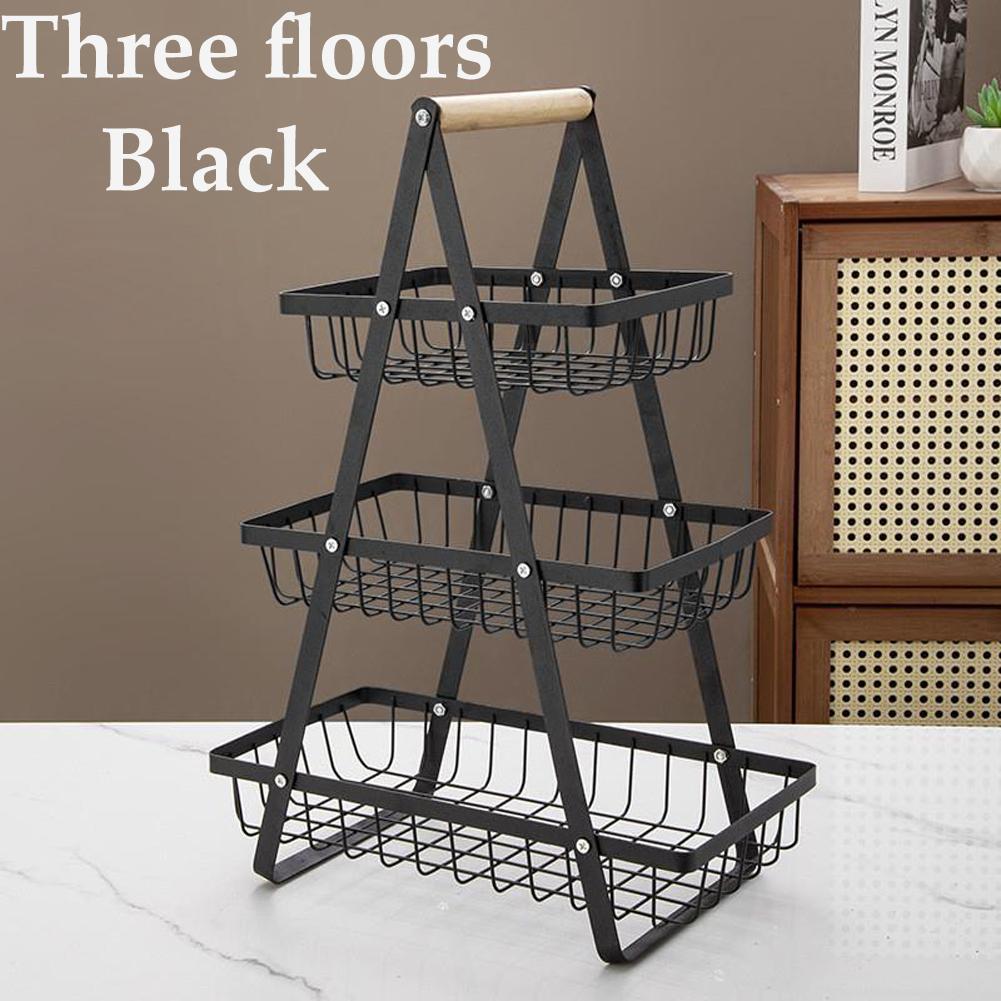 Multi Functional Storage Basket, Desktop Shelf, Snack and Fruit Storage Stand, Kitchen Seasoning and Tableware Storage Rack
