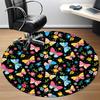 1PC Butterfly Floral Pattern Chair Carpet for Office, Indoor Non-Slip Washable  Carpet, Soft Comfortable Mat For Office Room Yy250930124