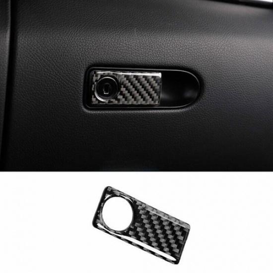 For Benz C-Class 2007-14 Real Carbon Fiber Co-Pilot Storage Box Handle Bowl Trim