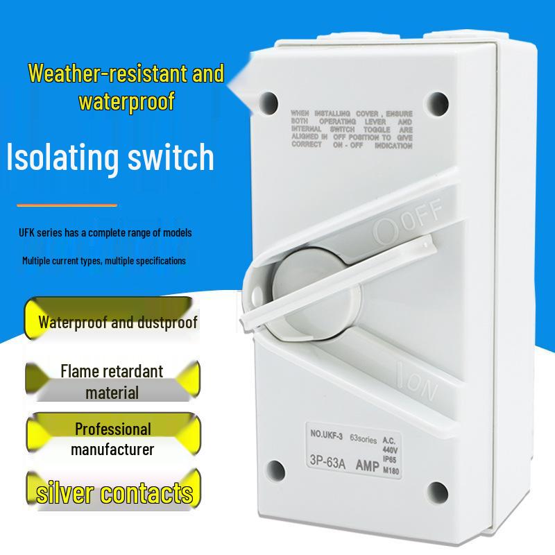 UKF Weather-Resistant Outdoor Waterproof Isolation Switch UKF3-20