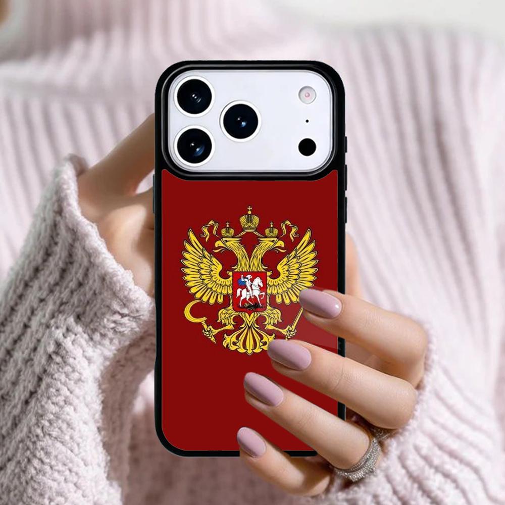 Russia Russian Flags Emblem Bumper Phone Case For Apple iPhone 17 Air 16E 15 14 Plus 13 12 11 Pro Max Mini Funda Cover