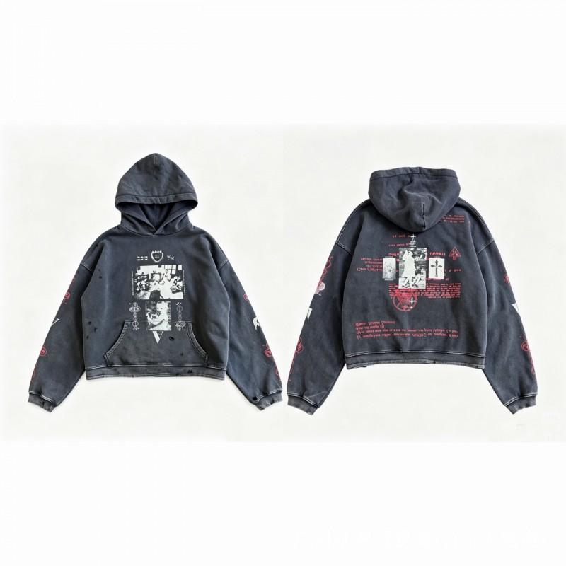 Felpa con Cappuccio Grafica Vintage ERD Uomo Donna Oversize Streetwear Felpa Autunno Casual