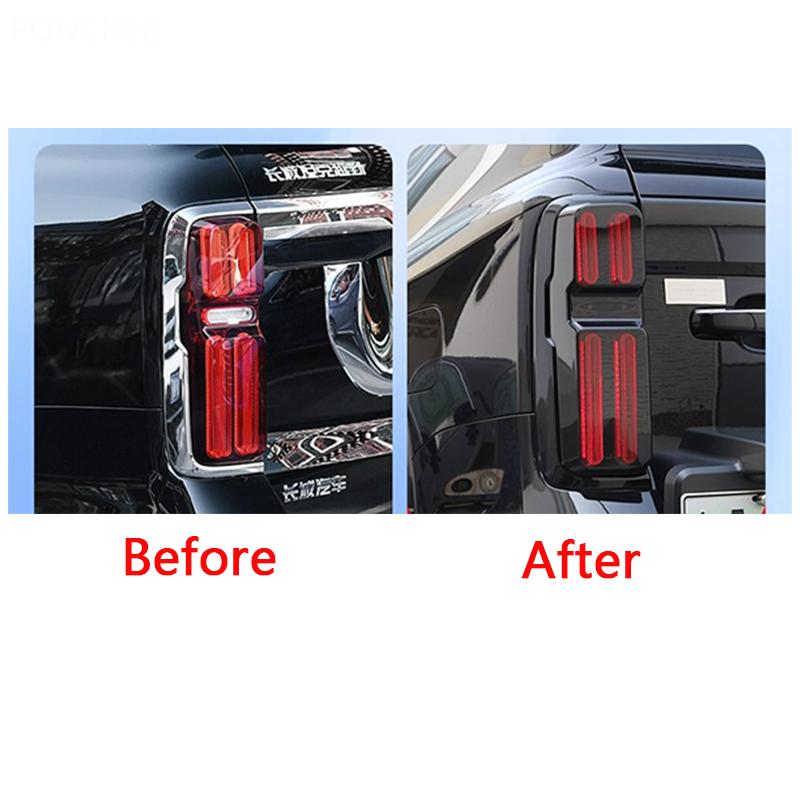 For Tank 500 2022-2026 Smoked Black Tail Lampshade Protect Translucent Blackened Headlight Frame Protection Automobile Supplies