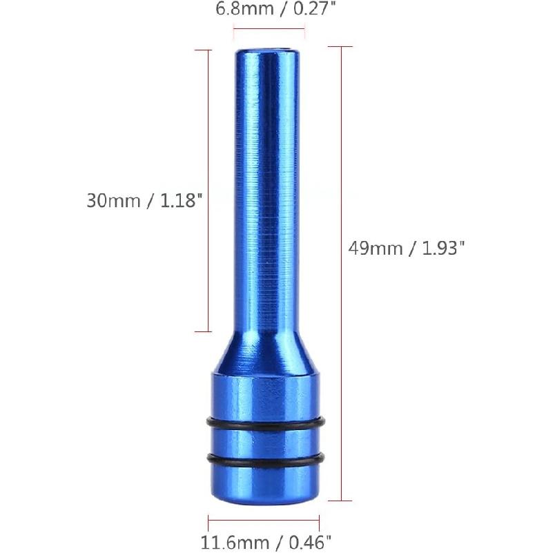 

Qiilu 2Pcs Aluminum Alloy Universal Car Truck Interior Door Lock Knob Pull Pin Covers(Blue)