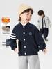 Boys' Thickened Velvet Baseball Jacket - Winter 2025 Trendy Toddler & Children's Clothing
