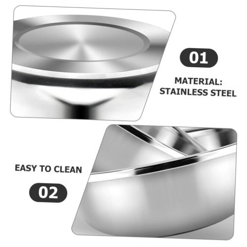 SEWOART 2-Piece Stainless Steel Wash Basin, Large Capacity, Flat Bottom, Washing Bowl for Vegetables, Rice, Fruits, Home Kitchen Accessories, Stackabl
