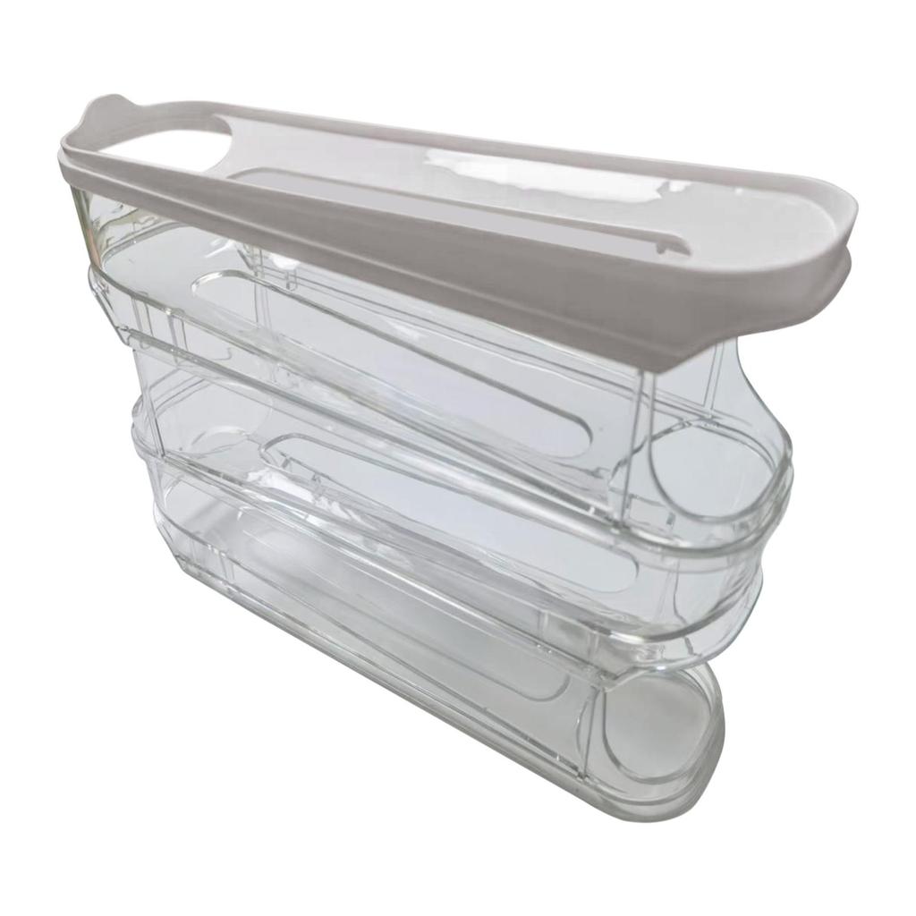 Slide Type Egg Carton Double Automatic Egg Roller Refrigerator Side Door Egg Storage Kitchen Countertop Egg Holder