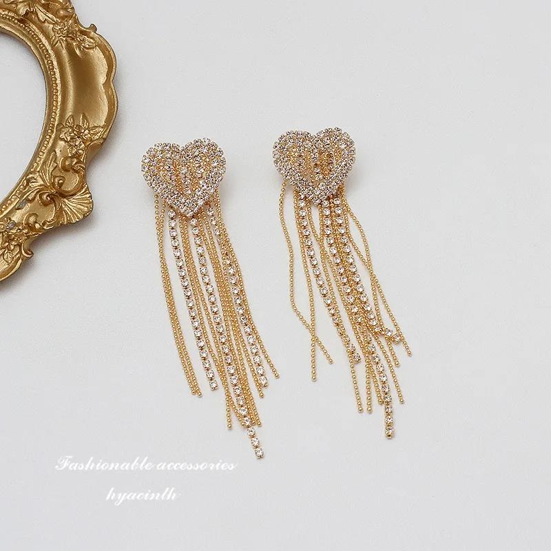Fashion Trend Unique Design Elegant Exquisite Light Luxury Rhombus Zircon Earrings Female Jewelry Party Premium Gift
