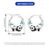 S925 Silver Bamboo Panda Animals Earrings Hoop Earrings Women Jewelry Trendy Anniversary Gifts