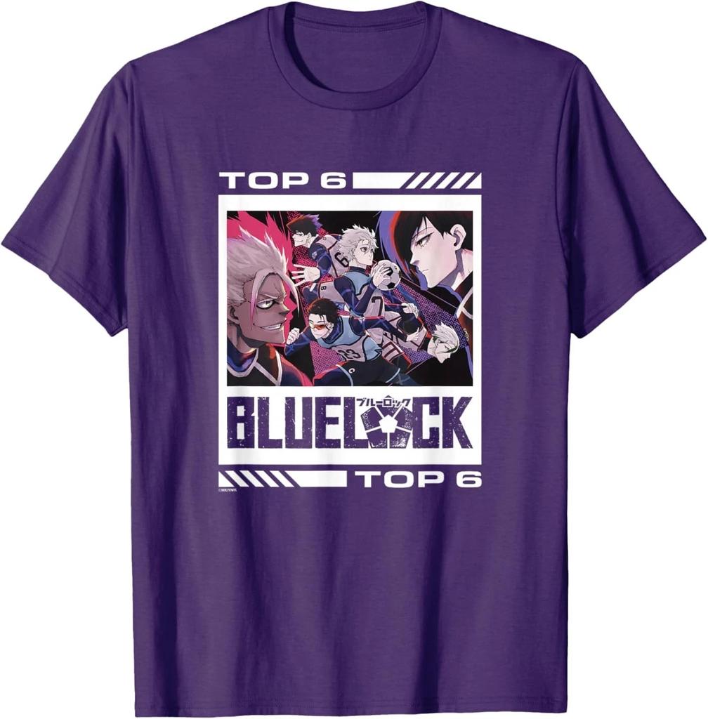 Blue Lock Top 6 The Best Players Big Chest Panel Portrait T-Shirt