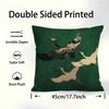 Sage Green Cranes Cushion Cover Pillowcase Upholstery Sofa Throw Pillow Home Decor Pillowcas