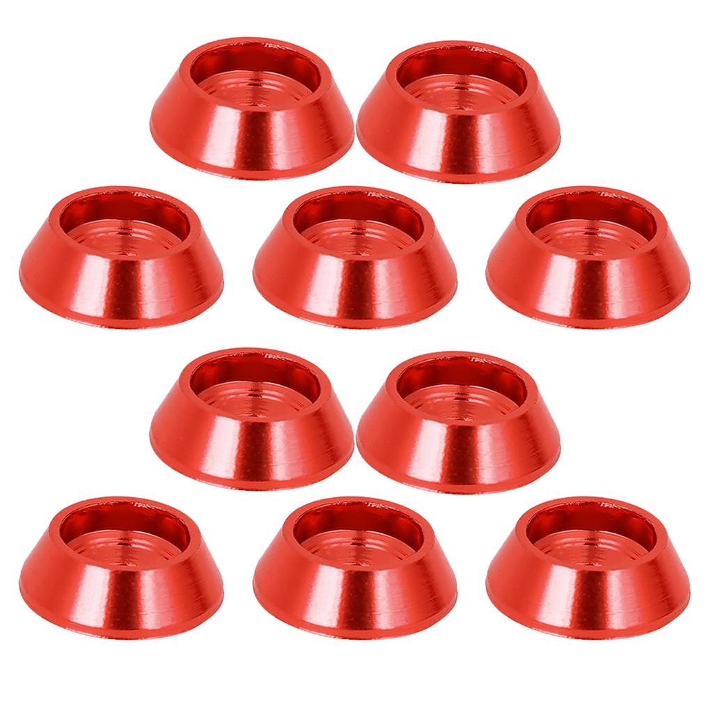 10pcs Aluminum Alloy Screw Shim Upgrade Spare Parts Fit for MND90 MN99 MN91 FJ45(Red )